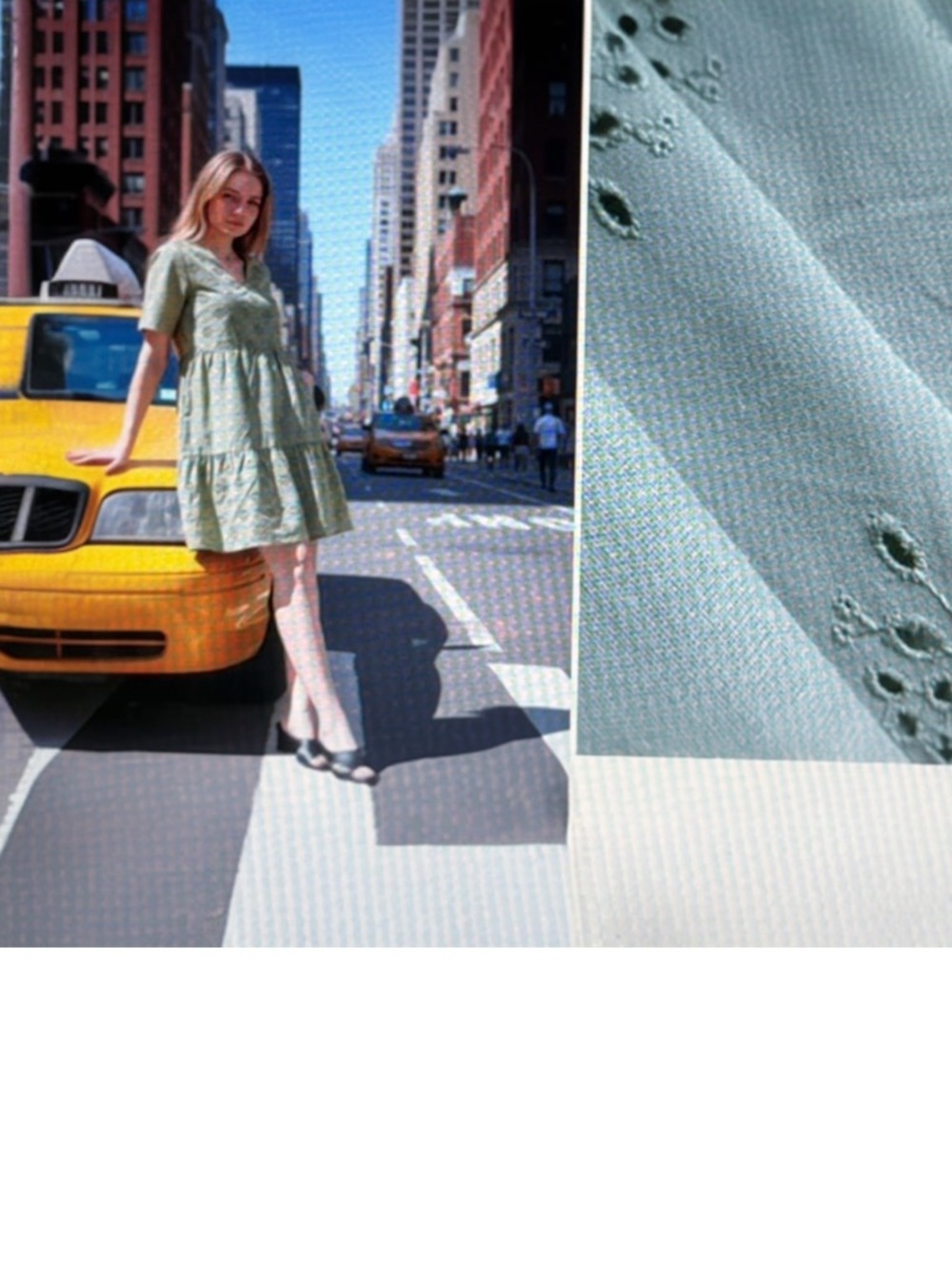 Barn Swallow Women’s Sage Green Color Embroidery Eyelet Summer Dress Sz 8 NWT